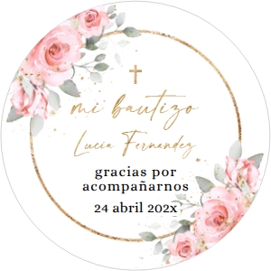 Spanish Bautizo Tag - ST-07-col-0074 (round): Spanish tag - ST-07-col-74
