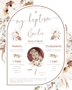 Baptism milestone poster - BMP-02-col-0090 design preview