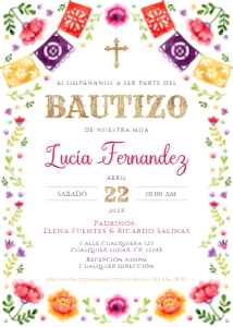 Spanish Bautizo Invitaciones - SBI-41-col-0116 design preview