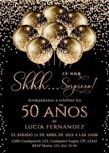 Spanish adult invitation - SAI-05-col-0121 design preview