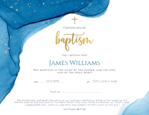 Baptism Certificate - BC-10-col-0114 design preview