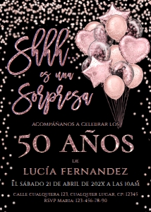 Spanish adult invitation - SAI-07-Col-0122 design preview