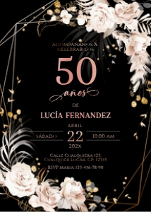 Spanish adult invitation - SAI-02-2-col-0118 design preview