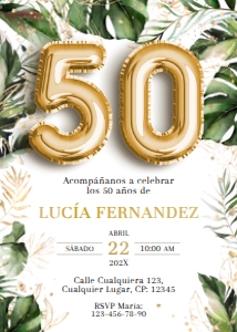 Spanish adult invitation - SAI-11-col-0130 design preview