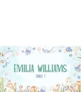Place card (folded single side) - PC-03-f Col-0127: Place card - PC-03-col-0127