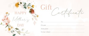 Gift Certificate 8.5*3.5 GC-105: Gift Certificate - GC-105