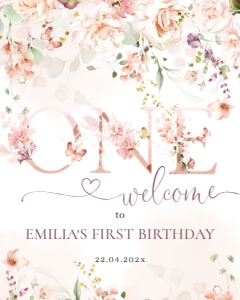 Birthday party welcome sign BPWS-10-col-0134 (16x20): Birthday party welcome sign - BPWS-10-col-0134