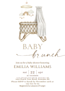 Baby shower invitation (Baby Brunch) - BSI-06-4-col-0135: Baby shower invitation - BSI-06-4-col-0135
