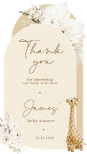 Baby Shower Tag - ET-09 Col-0141: Thank You Tag - ET-09-col-0141