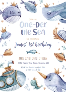 Birthday party invitation - BPI-14-2-col-0155 design preview