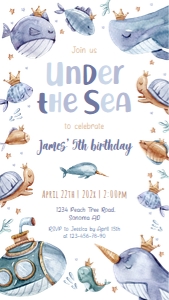 Electronic birthday invitation - IB-90-col-0155 design preview