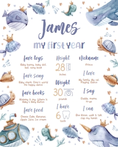 1st bday milestone poster - MP-018-col-0155 design preview