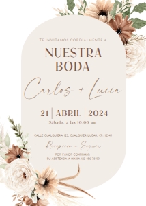 Spanish wedding invitation - SWI-07-col-1007 design preview