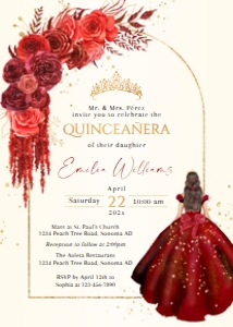 Quinceanera invitation - QI-07-col-0158 design preview