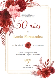 Spanish adult invitation - SAI-12-col-0159 design preview