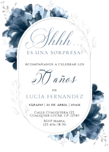 Spanish adult invitation - SAI-15-col-0167 design preview