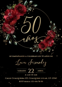 Spanish adult invitation - SAI-14-col-0166 design preview