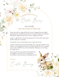 Easter Bunny Letter - EBL-08 design preview