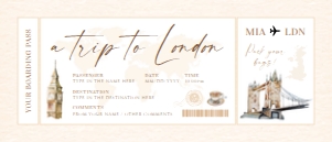 Gift Ticket Boarding Pass - AGT-129 - 7x3 in: Gift ticket pass - AGT-129
