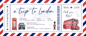 Gift Ticket Boarding Pass - AGT-130 - 7x3 in: Gift ticket pass - AGT-130