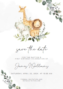 Baptism Save the Date Invitation - EBI-66 Col-0038: Save the date baptism - EBI-66-col-0038