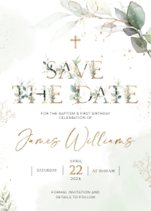 Baptism Save the Date Invitation - EBI-67 Col-0036: Save the date baptism - EBI-67-col-0036