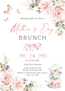 Mother's Day invitation (Mother's Day Brunch) - MDI-01-col-0178: Mother day invitation - MDI-01-col-0178