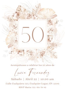 Spanish adult invitation - SAI-19-col-0177 design preview