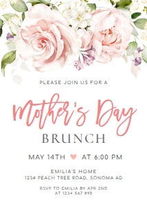 Mother's Day invitation - MDI-03 Col-0180: Mother day invitation - MDI-03-col-0180