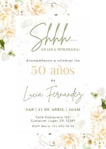 Spanish adult invitation - SAI-22-col-0186 design preview