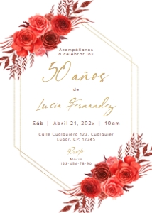 Spanish adult invitation - SAI-24-col-0188 design preview