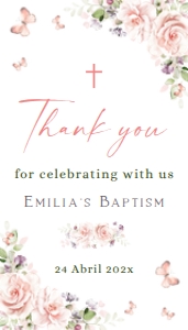 English Baptism Tag - ET-33-a-col-0178 (2x3.5 in): Thank You Tag - ET-33-a-col-0178