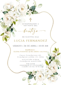 Spanish Bautizo Invitacion - SBI-70-col-0189: Baptism invitation - SBI-70-col-0189