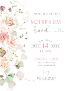 Mother's Day Invitation - MDI-08-col-0201: Mother day invitation - MDI-08-col-0201