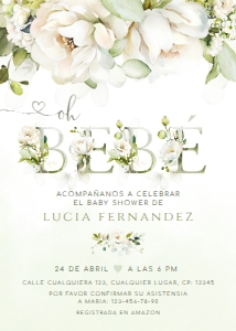 Spanish baby shower invitation - SBSI-35-2-col-0193 design preview
