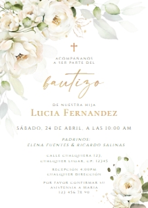 Spanish Bautizo Invitacion - SBI-79-col-0195: Spanish Bautizo Invitaciones - SBI-79-col-0195