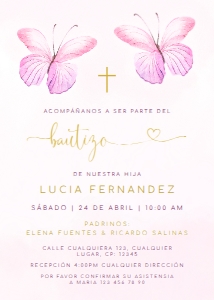 Spanish Bautizo Invitacion - SBI-82-col-0207: Spanish Bautizo Invitaciones - SBI-82-col-0207