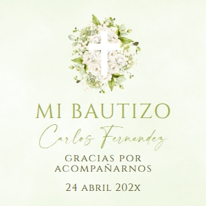 Spanish Bautizo Tag - ST-46-col-0206 (square): Spanish tag - ST-46-col-0206
