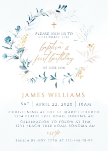English Baptism Invitation - EBI-79-2-col-0208: Baptism invitation - EBI-79-2-col-0208