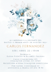 Spanish Bautizo Invitaciones - SBI-86-2-col-0209 design preview