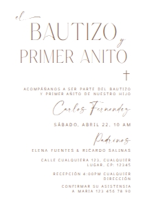 Spanish Bautizo Invitaciones - SBI-90-2-col-0215 design preview