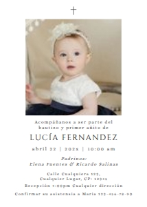 Spanish Bautizo Invitaciones - SBI-91-col-0216 design preview