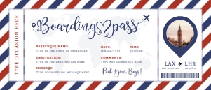 Gift Ticket Boarding Pass - AGT-154 - 7x3 in: Gift ticket pass - AGT-154