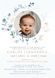 Spanish Bautizo Invitaciones - SBI-92-1-col-0208-p design preview