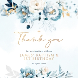 English Tag - ET-44-col-0211 (2x2 in) (square): Baptism Tag - ET-44-col-0211