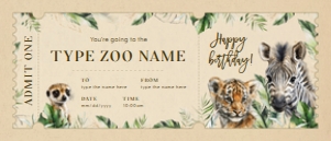 Gift Ticket Boarding Pass - AGT-155 - 7x3 in: Gift ticket pass - AGT-155