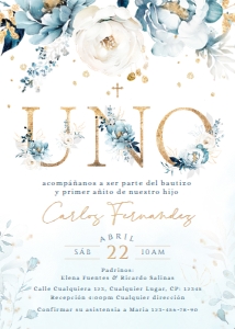 Spanish Bautizo Invitaciones - SBI-96-col-0210 design preview