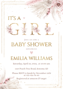 Baby Shower Invitation - BSI-57-col-0057: Spanish baby shower invitation - SBSI-04-col-57