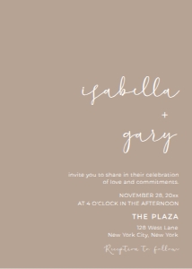 Editable Boho Wedding Invitation Earth Tone design preview