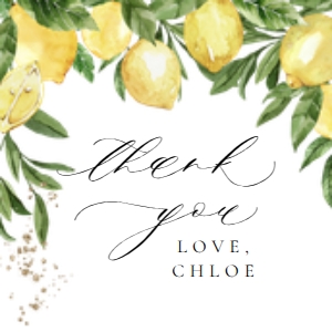 Editable Lemon Summer gift tag thank you tag design preview